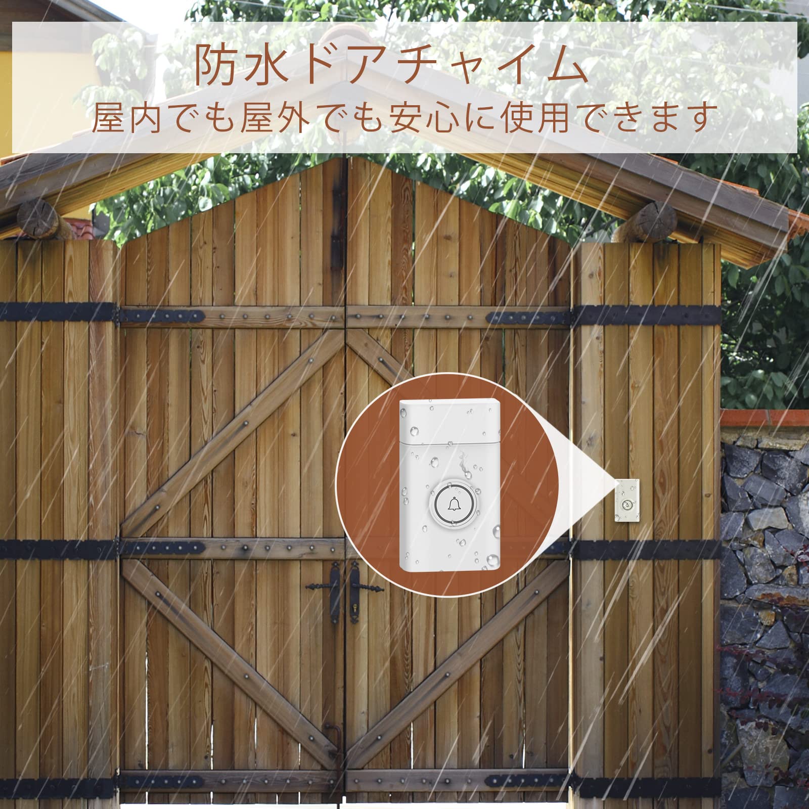 Amazon.co.jp: eMACROS玄関チャイム ワイヤレスチャイム 呼び鈴 ドア